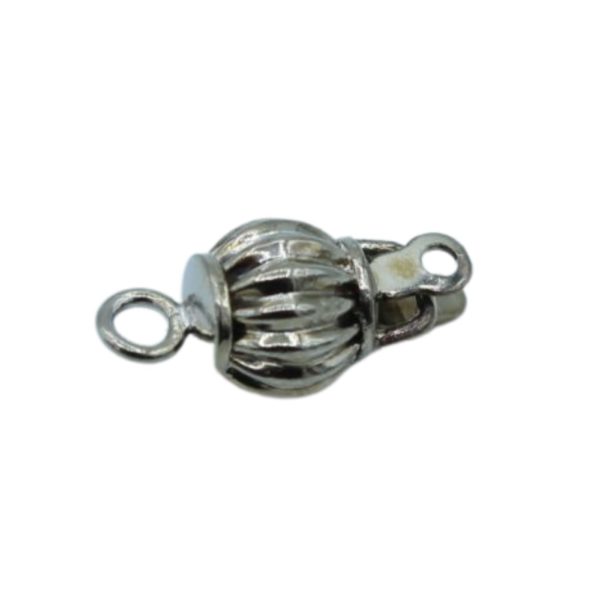 Ball Clasp - 6mm - Antique Silver