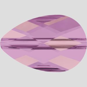 Mini Drop Bead - 12 x 8mm - Lilac Shadow
