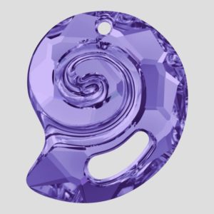 Sea Snail Pendant - 14mm - Tanzanite