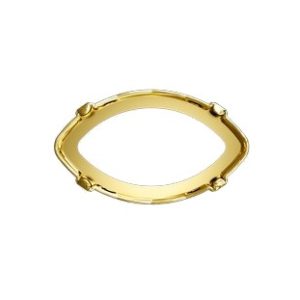 Eye Claw - 18 x 10.5mm - Gold Plate - 4 Holes