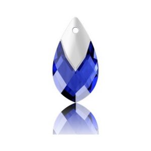 Metallic Cap Pear Shaped Pendant - 18mm - Majestic Blue