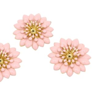 Enamel Flower / Stamen - 30mm - Pink