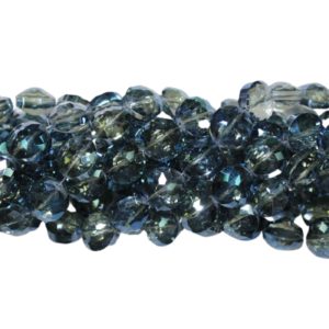 Faceted Coin - 14mm - Blue Shade - 31cm Strand
