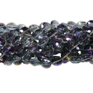 Faceted Coin - 14mm - Heliotrope - 31cm Strand