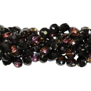 Faceted Coin - 14mm - Tabac - 31cm Strand