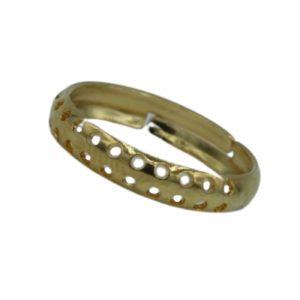 Ring Base - Sieve - 4mm - Gold