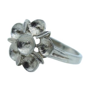 Ring Base - 14mm - Antique Silver