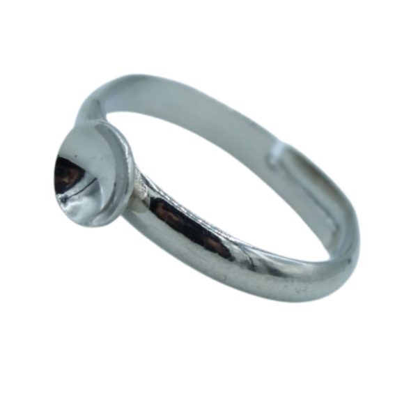 Ring Base - 6mm - Antique Silver