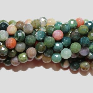 Indian Agate - 10mm Round Faceted - 38cm Strand