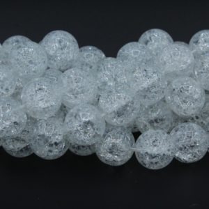 Crackle Beads - 8mm - Clear - 37cm