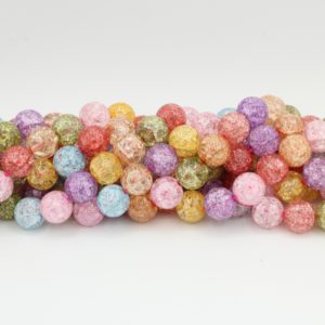 Crackle Beads - 6mm - Multi Colour - 37cm