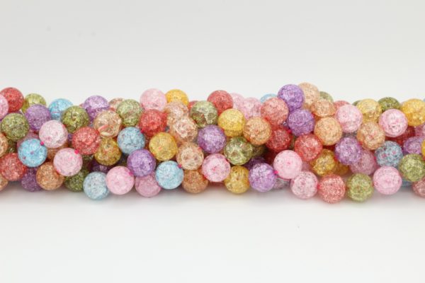 Crackle Beads - 6mm - Multi Colour - 37cm
