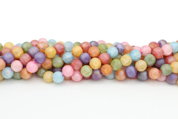 Crackle Beads - 6mm - Matte Multi Colour - 37cm