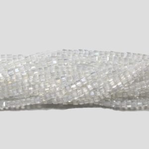 Cube - 3mm - Crystal - 48cm Strand