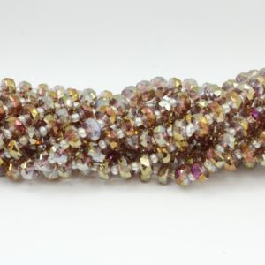Faceted Spacer - 8mm - 66cm Strand - Light Heliotrope