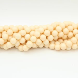 8mm Filler Bead - Apricot - 40cm Strand