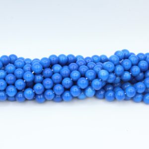 8mm Filler Bead - Blue - 40cm Strand
