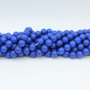 8mm Filler Bead - Dark Blue - 40cm Strand