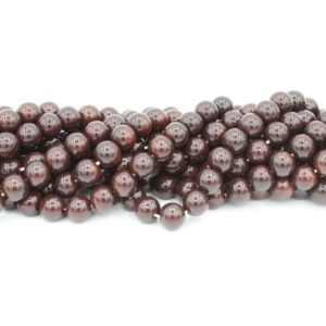 8mm Filler Bead - Dark Brown - 40cm Strand