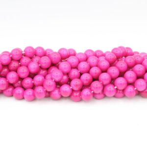 8mm Filler Bead - Fuchsia - 40cm Strand