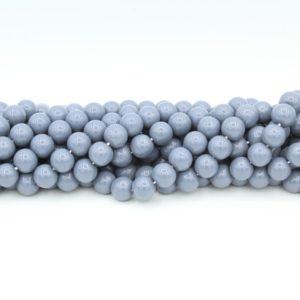 8mm Filler Bead - Grey - 40cm Strand