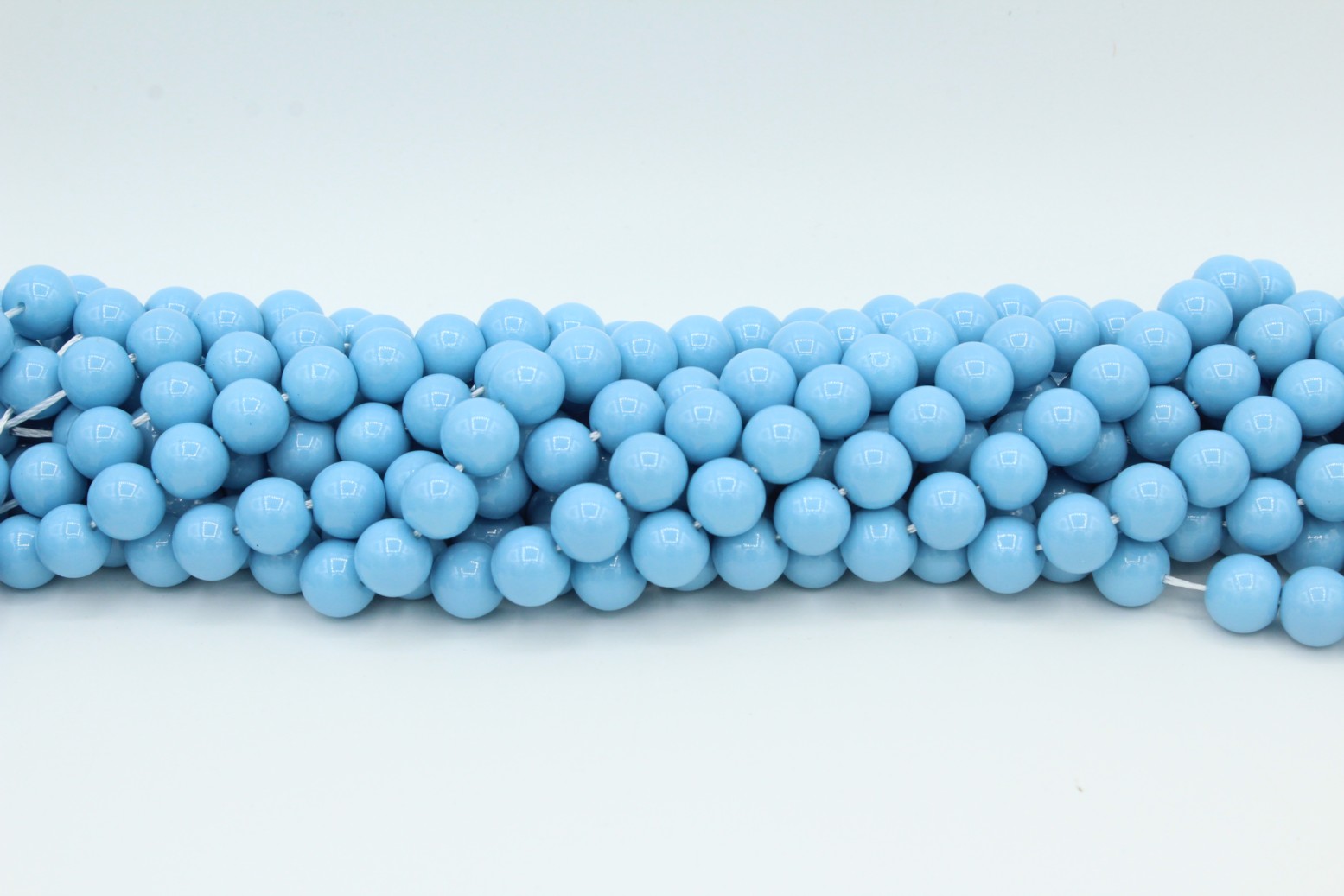 8mm Filler Bead Light Blue 40cm Strand Bead, Trimming & Craft Co