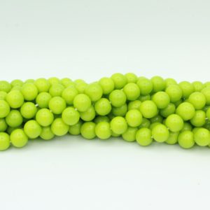 8mm Filler Bead - Light Green - 40cm Strand