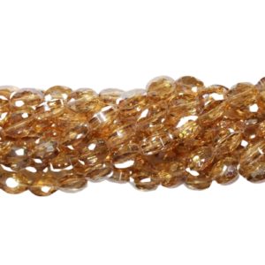 Faceted Oval - 12mm - Golden Shadow - 36cm Strand