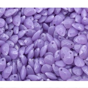 10 x 7mm - Flat Faceted Drop - Purple