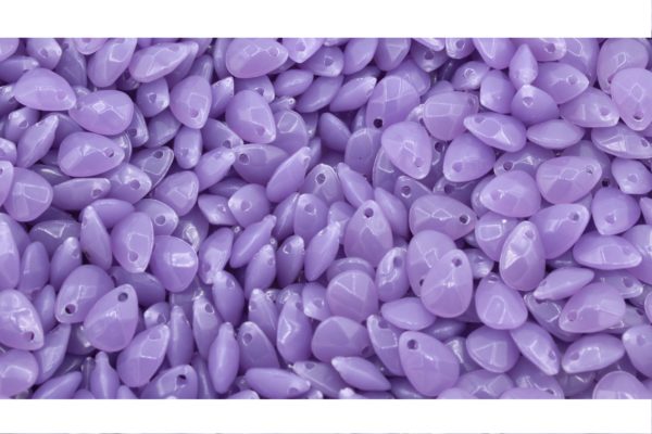 10 x 7mm - Flat Faceted Drop - Purple