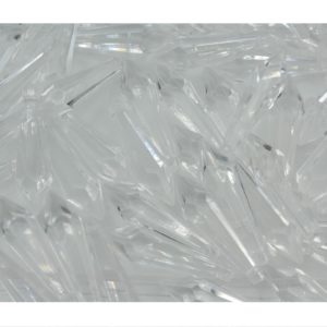 32 x 9mm - Faceted Drop - Clear