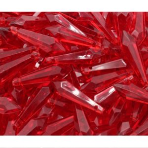 32 x 9mm - Faceted Drop - Red