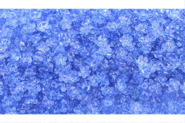 Flower / Shank - 8mm - Blue - Price per gram
