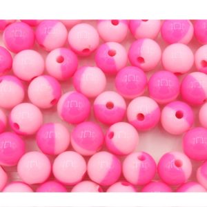 12mm - 2 Colour Bead - Pink / Pink