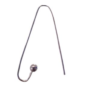 Ear Hook With Ball - 32mm - Antique Silver