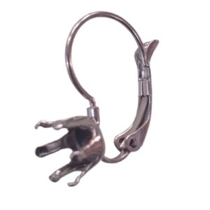 Lever Back Hoop - Tiffany Claw - 8mm - Stainless Steel