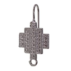 Ornate Ear Hook - 30mm - Antique Silver