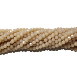 4mm Faceted - Sand Opal - 38cm Strand