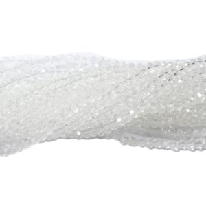 4mm Faceted - Crystal - 38cm Strand