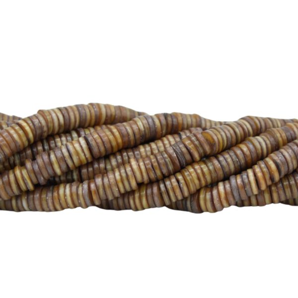 Shell Spacer Bead 8 x 3mm Brown 40cm Strand Bead, Trimming