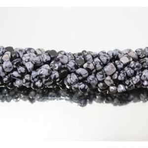 Snowflake Obsidian - 3-5mm Tumblestone - 40cm Strand