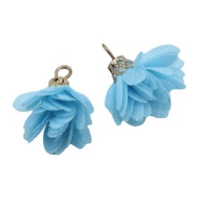 Flower Bud - 15mm - Light Blue