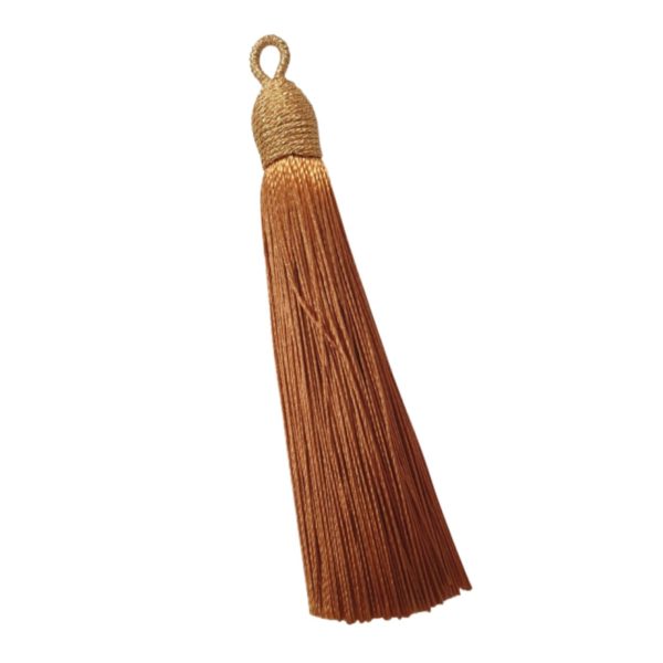Tassel With Gold Cap 8cm Gold Bead, Trimming & Craft Co
