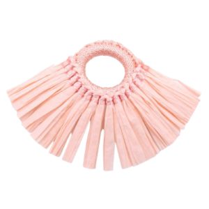 Raffia Tassel / Ring - 7 x 5cm - Pink