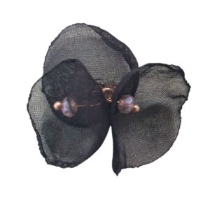 3 Organza Buds - Black.