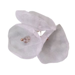 3 Organza Buds - White