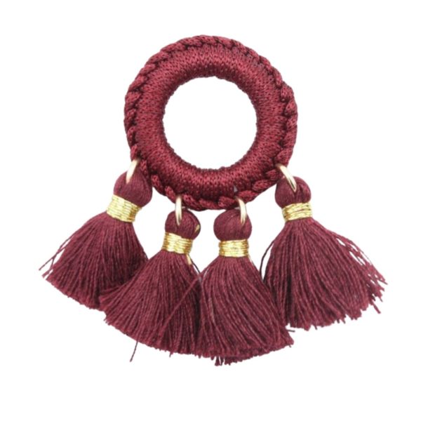 Tassel / Ring 5 x 3cm Burgundy Bead, Trimming & Craft Co