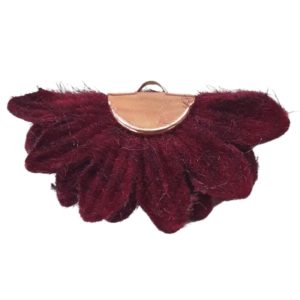 Fan - Fabric - 40 x 20mm - Red