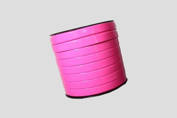 Plastic Ribbon - 10mm - Flat - Pink - Price per mtr