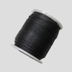 Cotton Cord - 1.0mm - Black - 100 Meters